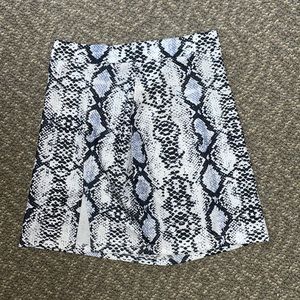 Snakeskin mini skirt